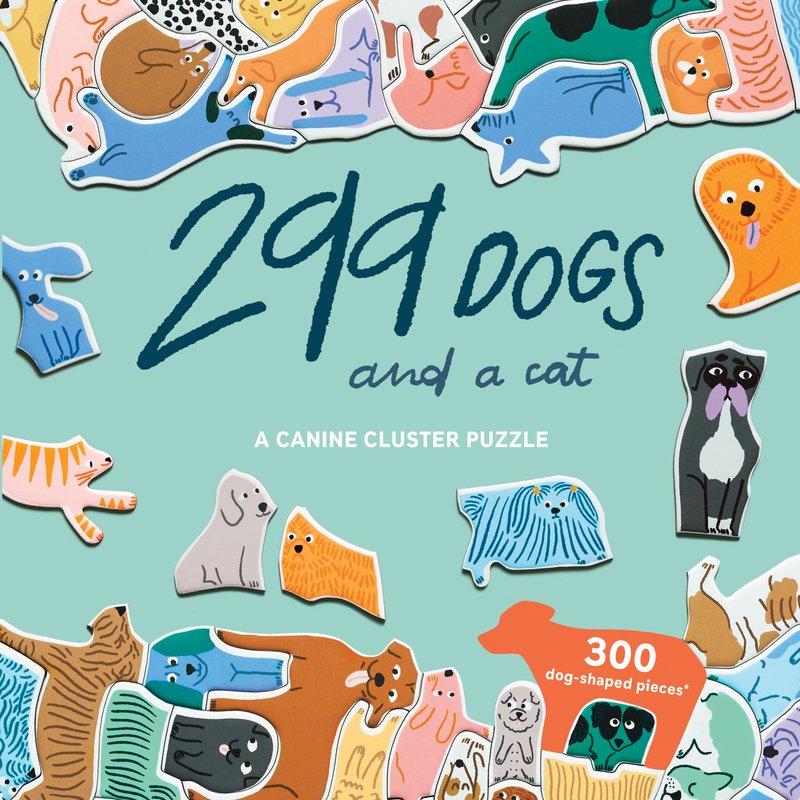 299 Dogs (and a cat) 300 Piece Cluster Puzzle - Quick Ship