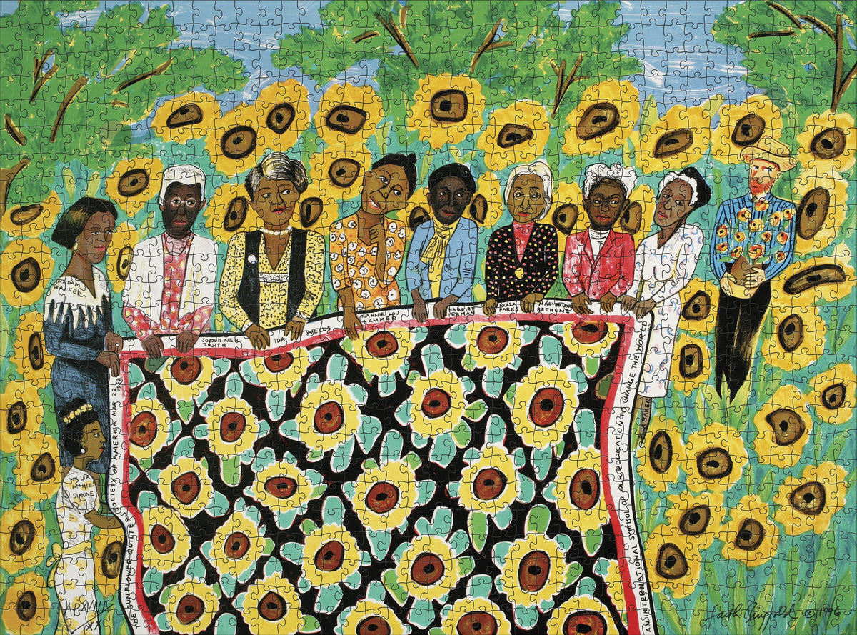 Faith Ringgold: Sunflower Quilting Bee at Arles 1000 Piece Jigsaw Puzzle - Quick Ship
