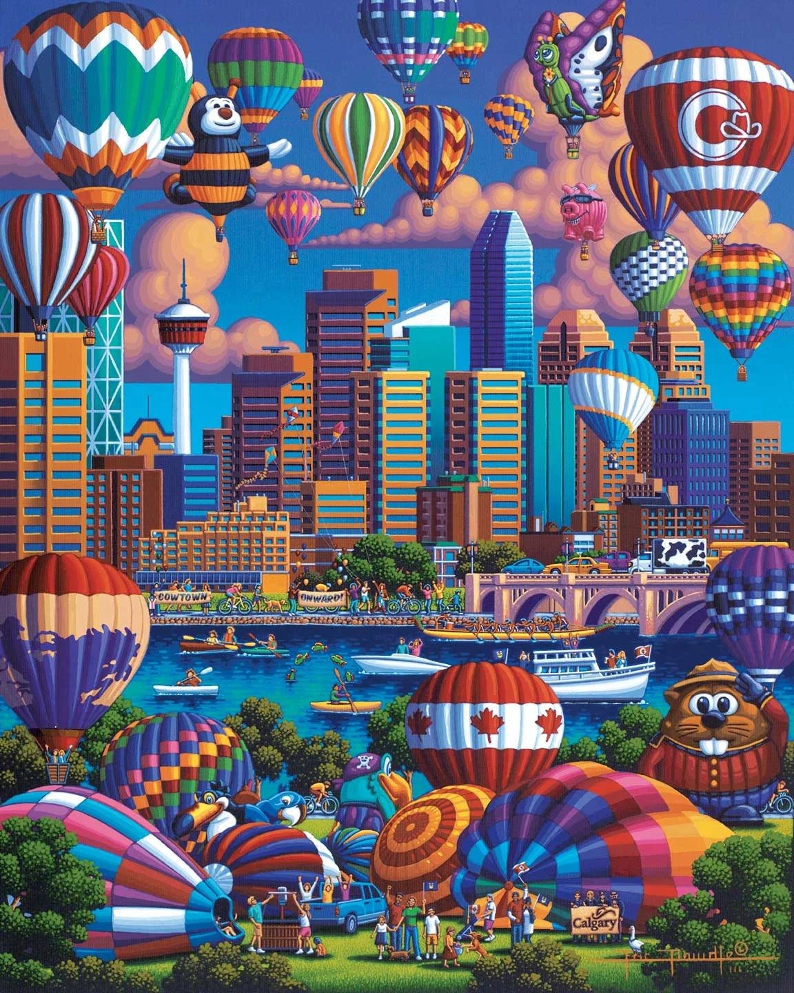 Above Calgary 1000 Piece Puzzle - Quick Ship - Puzzlicious.com
