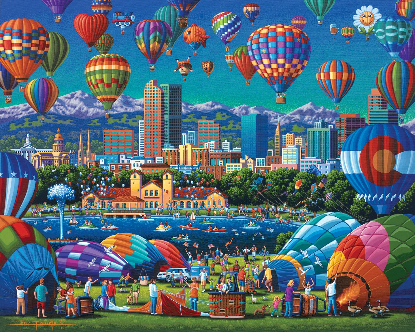 Above Denver 500 Piece Puzzle - Puzzlicious.com