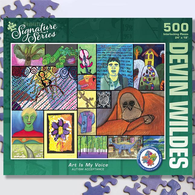 Art Is My Voice 500 Piece Puzzle - Autistic Expressions - Puzzlicious.com