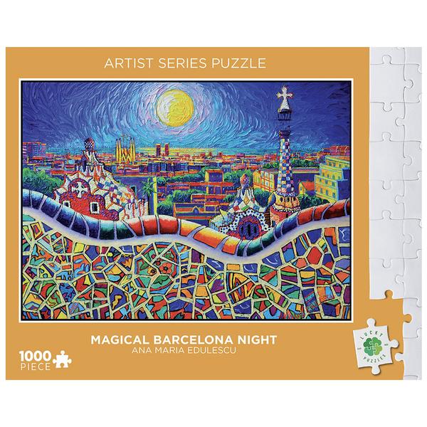Magical Barcelona Night 1000 Piece Puzzle - Quick Ship - Puzzlicious.com