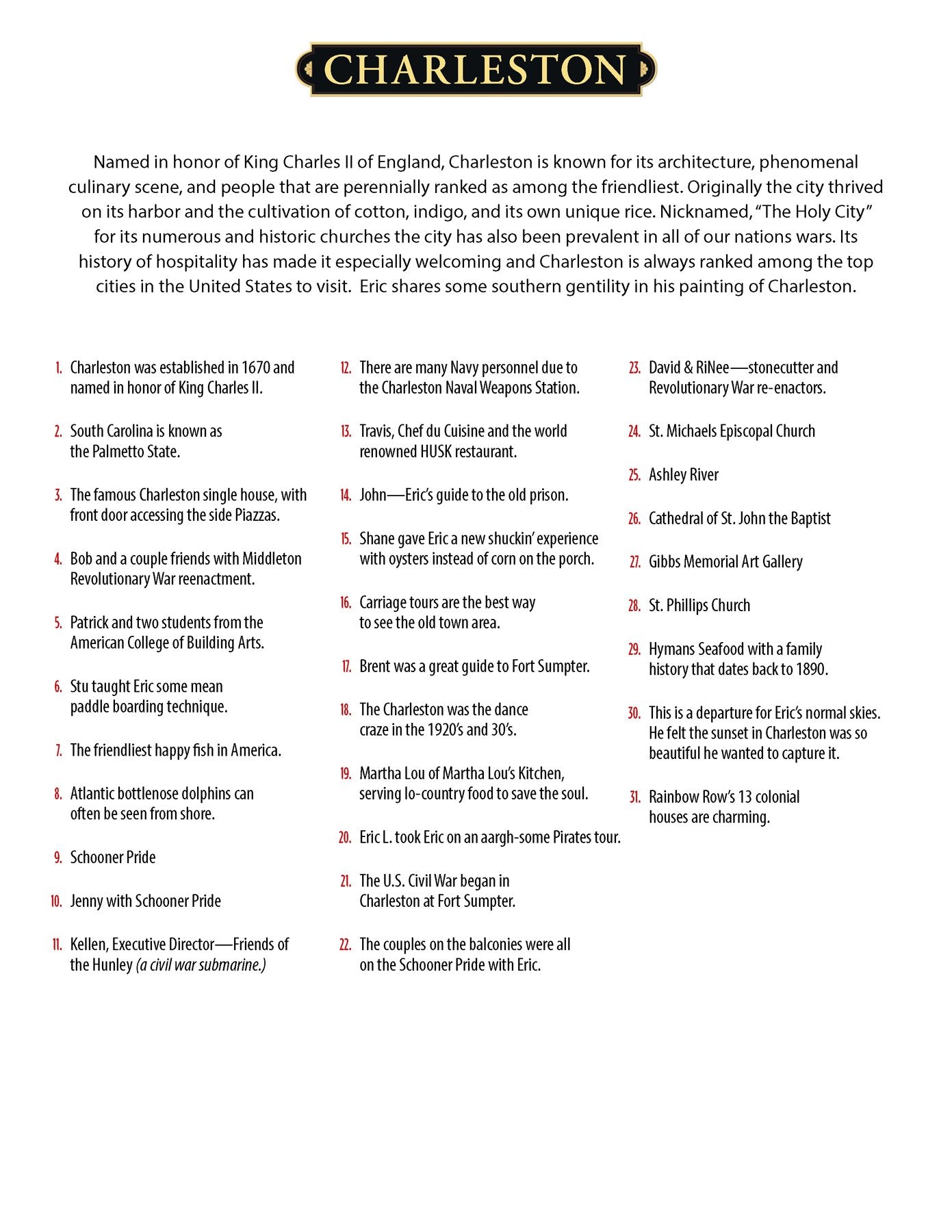 Charleston 1000 Piece Puzzle - Puzzlicious.com