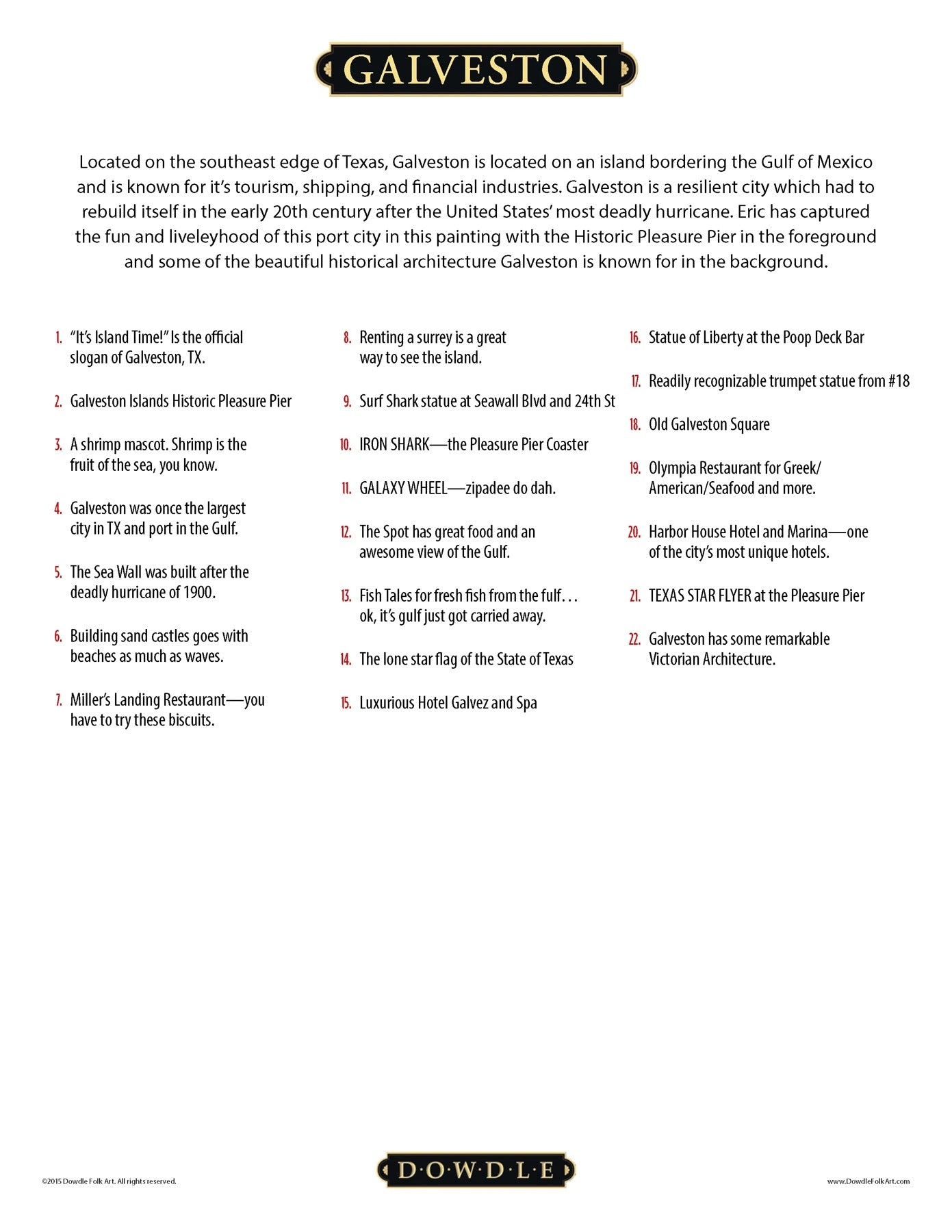 Galveston 500 Piece Puzzle - Quick Ship - Puzzlicious.com