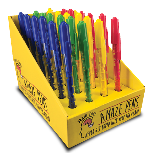 Brain Fart - A Maze Pens (Pack of 24-pc) - Puzzlicious.com