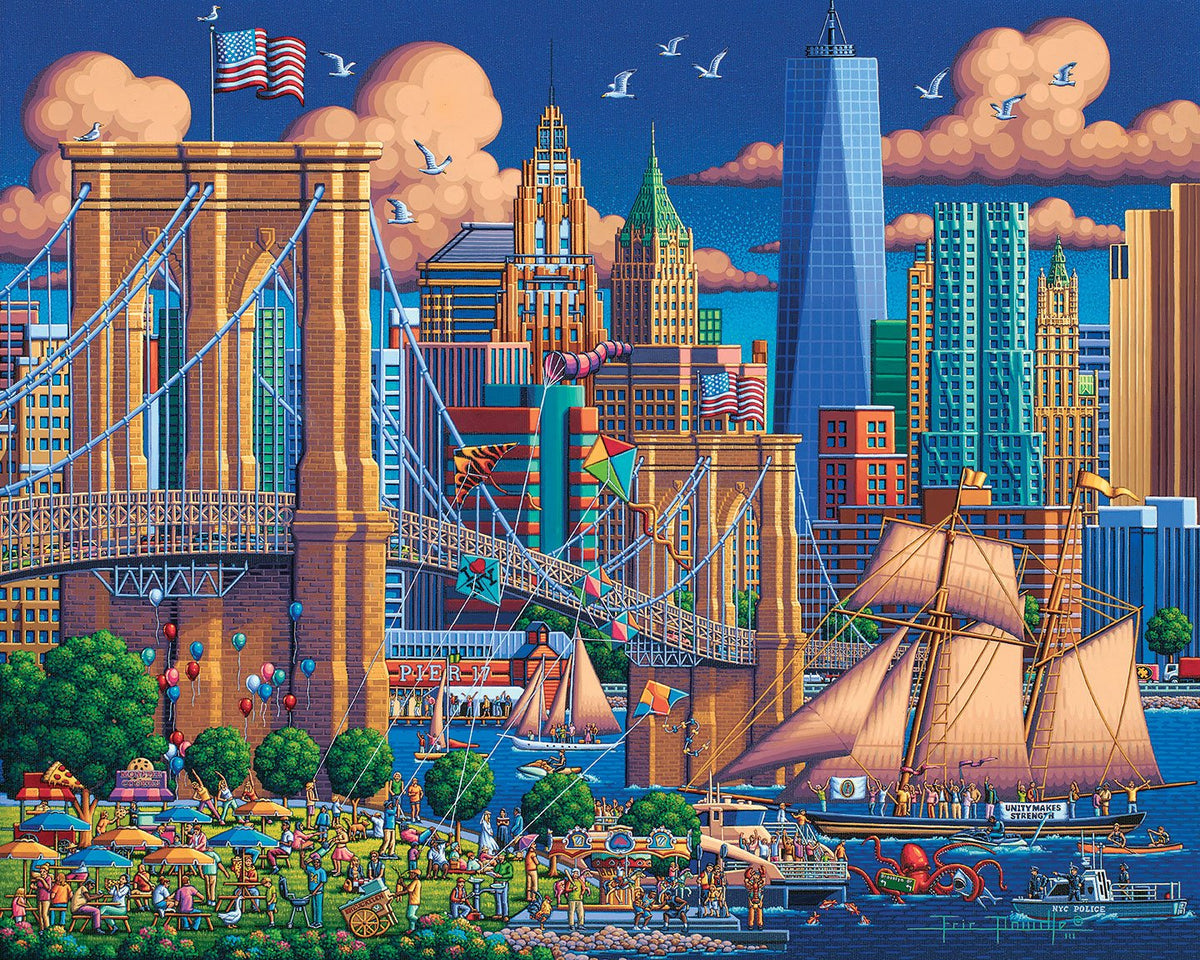 Brooklyn Bridge 1000 Piece Puzzle - Puzzlicious.com