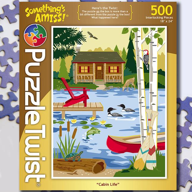 Cabin Life 500 Piece Puzzle Twist Jigsaw Puzzle - Quick Ship - Puzzlicious.com