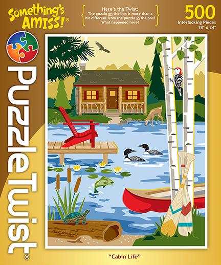 Cabin Life 500 Piece Puzzle Twist Jigsaw Puzzle - Quick Ship - Puzzlicious.com