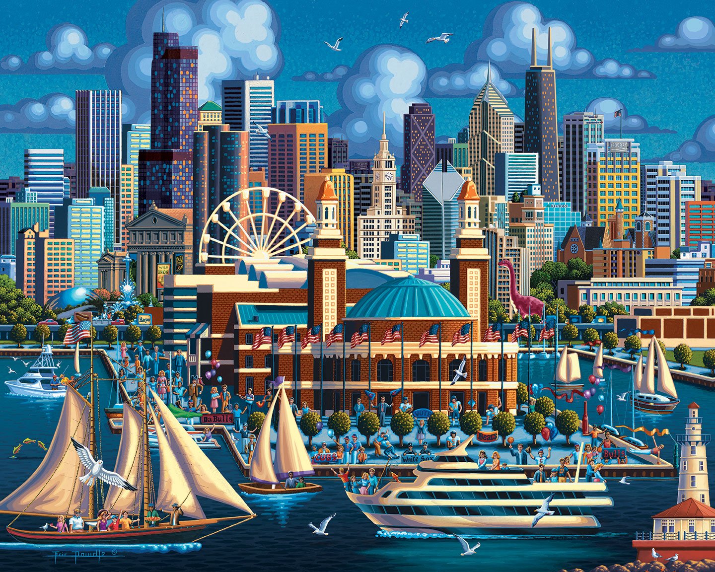 Chicago Navy Pier 500 Piece Puzzle - Quick Ship
