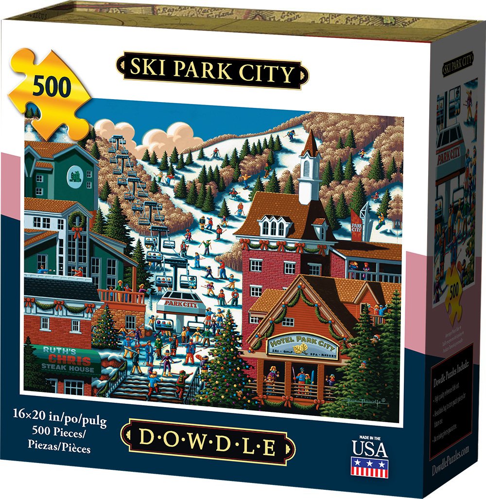 Ski Park City 500 Piece Puzzle - Quick Ship - Puzzlicious.com