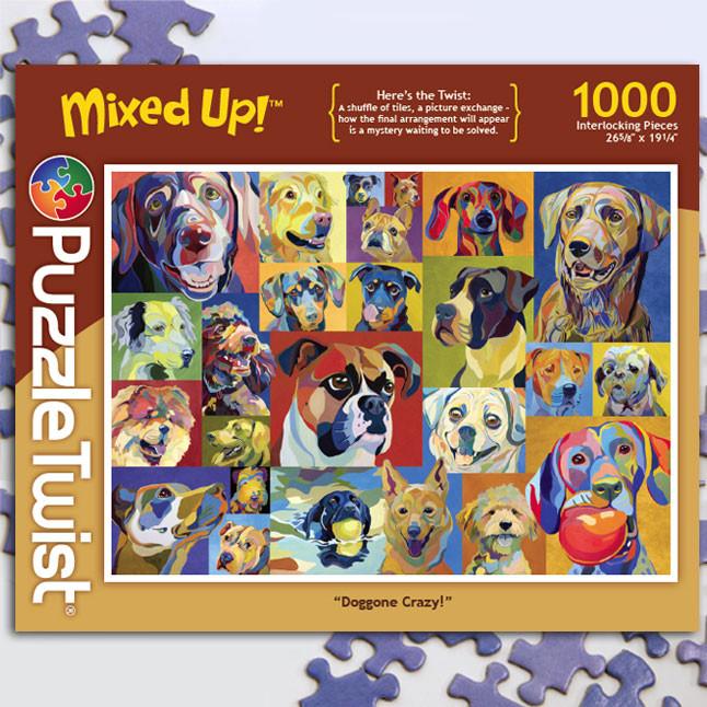 Doggone Crazy 1000 Piece Puzzle Twist Jigsaw Puzzle - Quick Ship - Puzzlicious.com