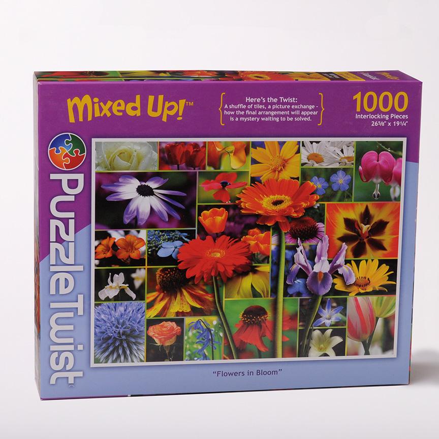 Flowers in Bloom 1000 Piece Puzzle Twist Jigsaw Puzzle - Quick Ship - Puzzlicious.com