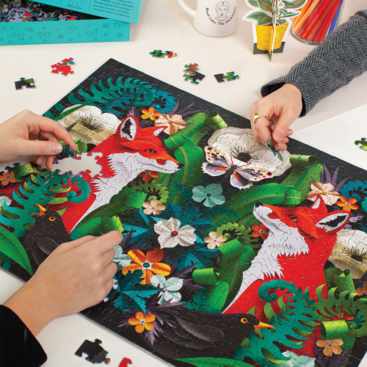 Fox Garden 500 Piece Puzzle - Quick Ship - Puzzlicious.com