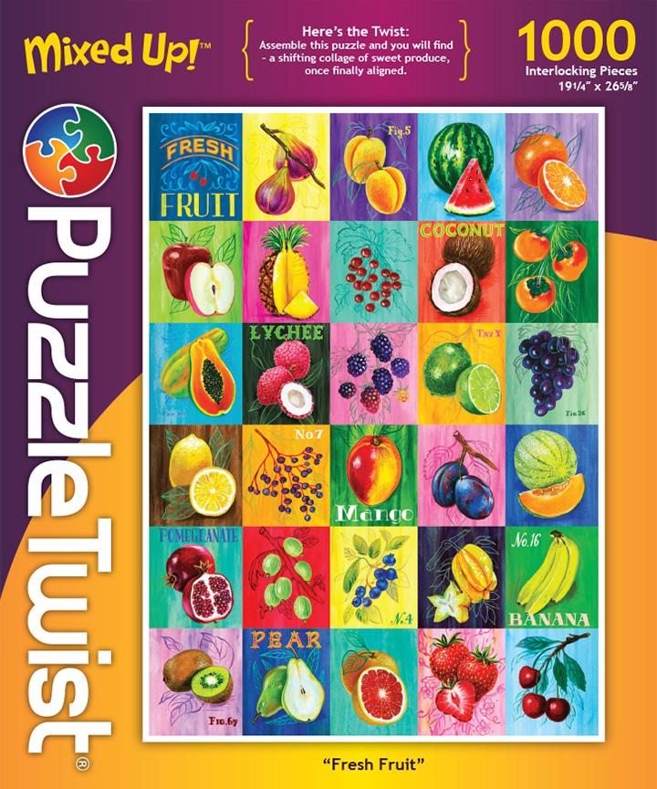 Fresh Fruit 1000 Piece Puzzle Twist Jigsaw Puzzle - Quick Ship