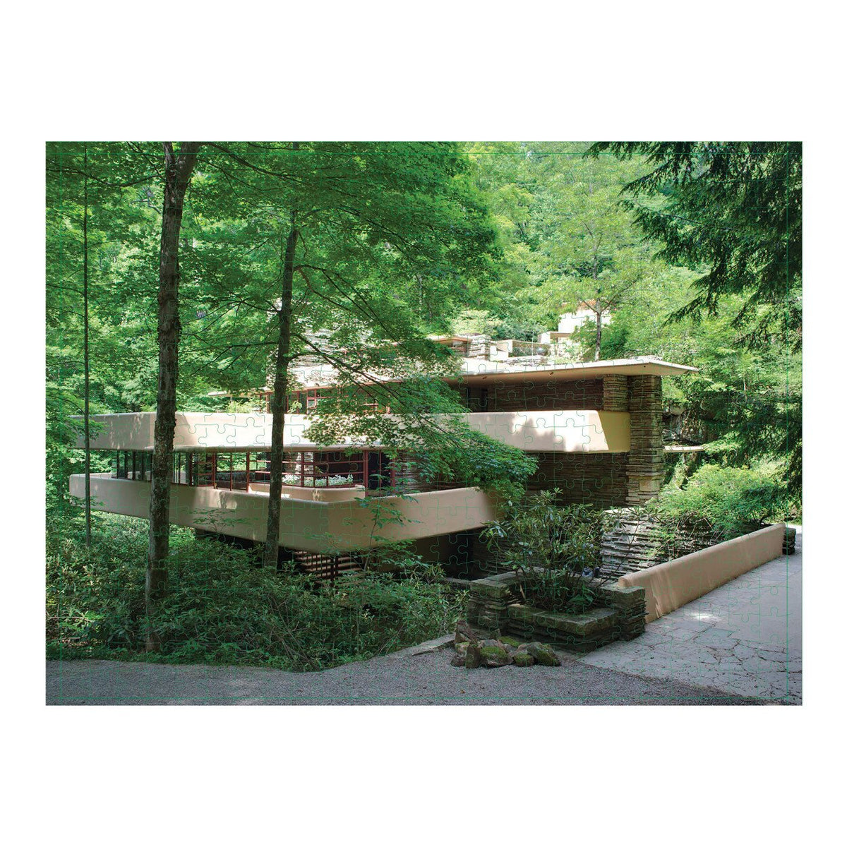 Frank Lloyd Wright Fallingwater 2-sided 500 Piece Puzzle - Quick Ship - Puzzlicious.com