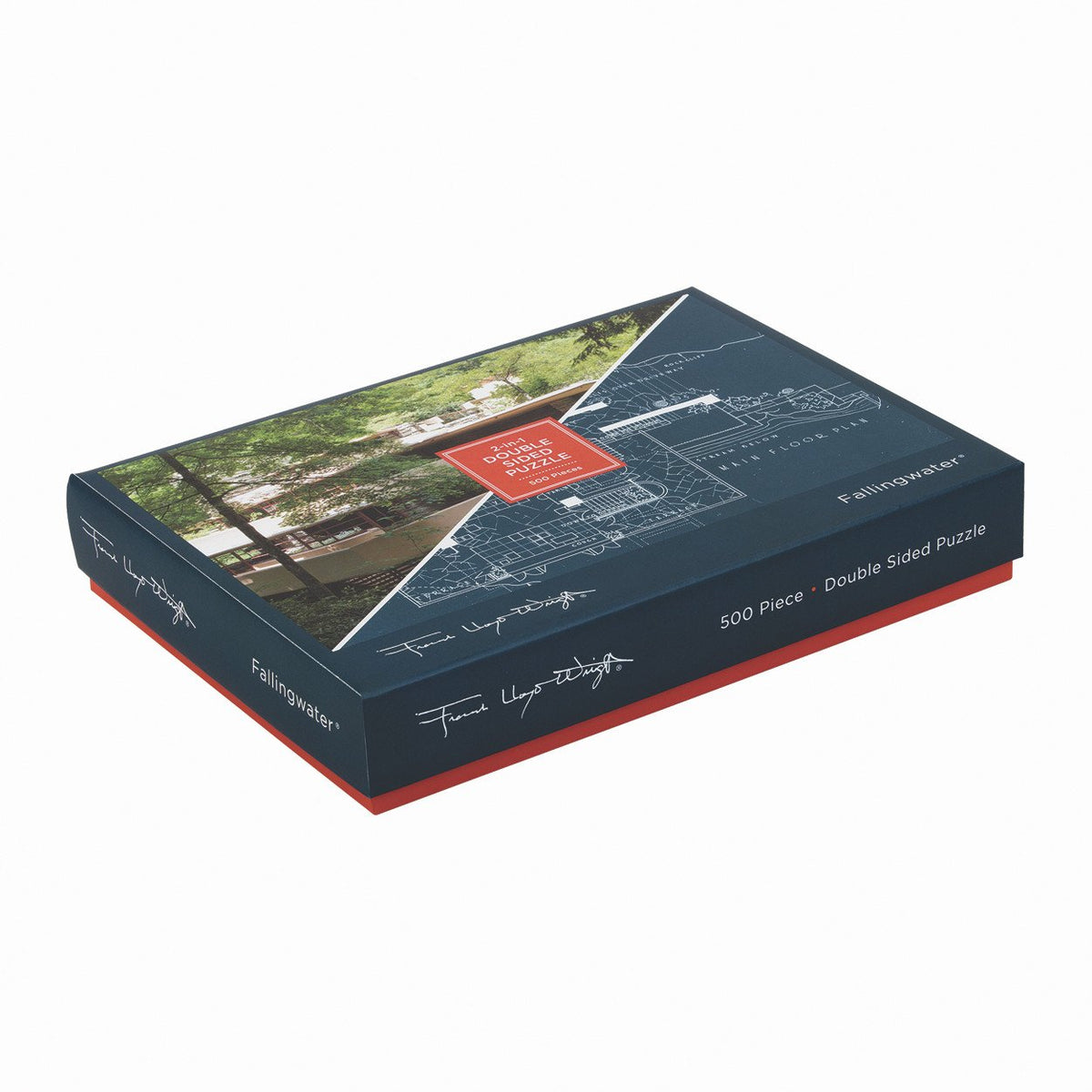 Frank Lloyd Wright Fallingwater 2-sided 500 Piece Puzzle - Quick Ship - Puzzlicious.com