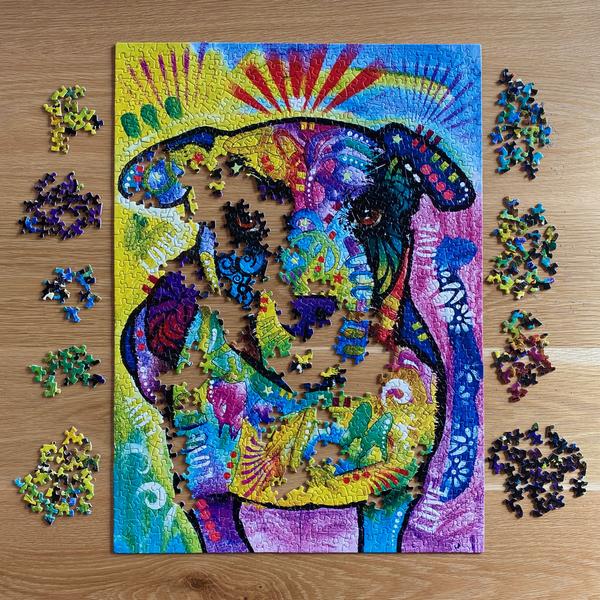 Dean Russo's Dog Love 1000 Piece Puzzle - Quick Ship - Puzzlicious.com