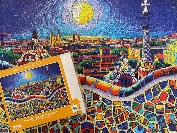 Magical Barcelona Night 1000 Piece Puzzle - Quick Ship - Puzzlicious.com
