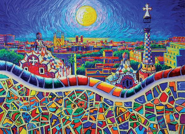 Magical Barcelona Night 1000 Piece Puzzle - Quick Ship - Puzzlicious.com
