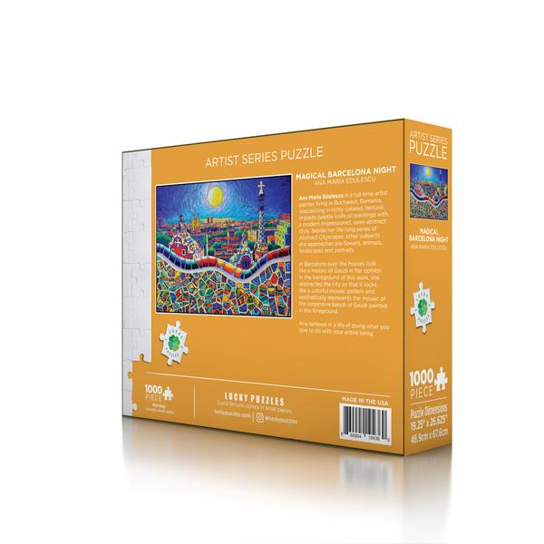 Magical Barcelona Night 1000 Piece Puzzle - Quick Ship - Puzzlicious.com