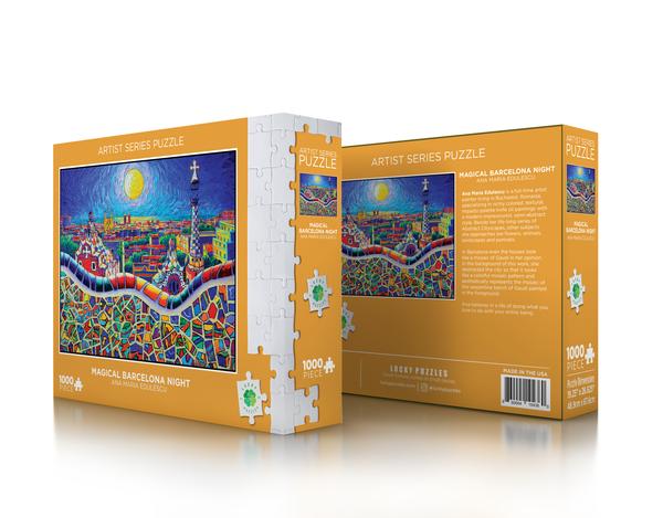 Magical Barcelona Night 1000 Piece Puzzle - Quick Ship - Puzzlicious.com