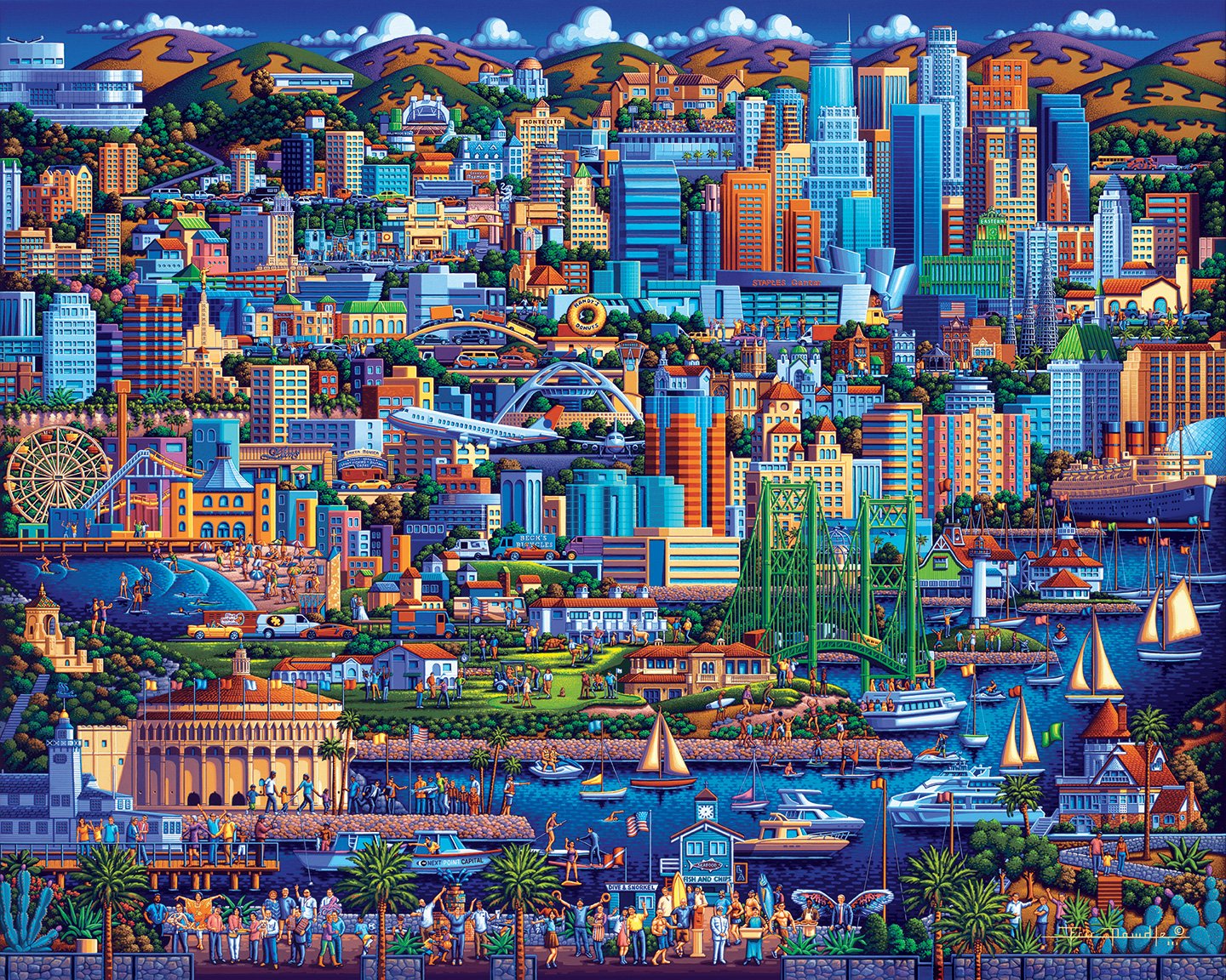 Los Angeles 1000 Piece Puzzle - Quick Ship - Puzzlicious.com