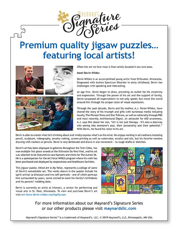 Art Is My Voice 500 Piece Puzzle - Autistic Expressions - Puzzlicious.com