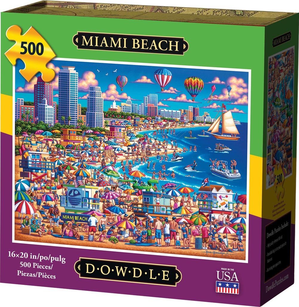 Miami Beach 500 Piece Puzzle - Quick Ship - Puzzlicious.com