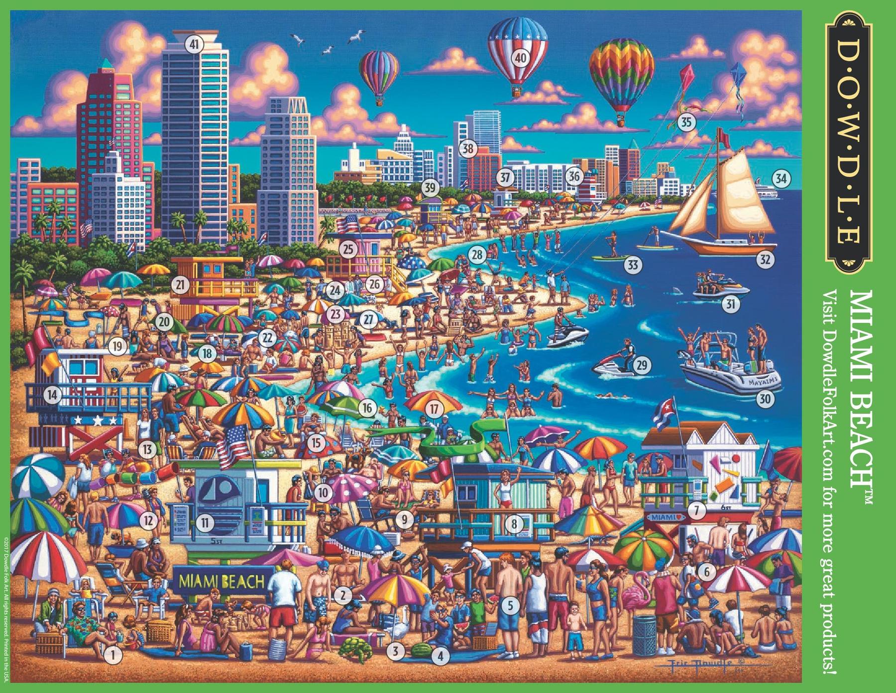 Miami Beach 500 Piece Puzzle - Quick Ship - Puzzlicious.com