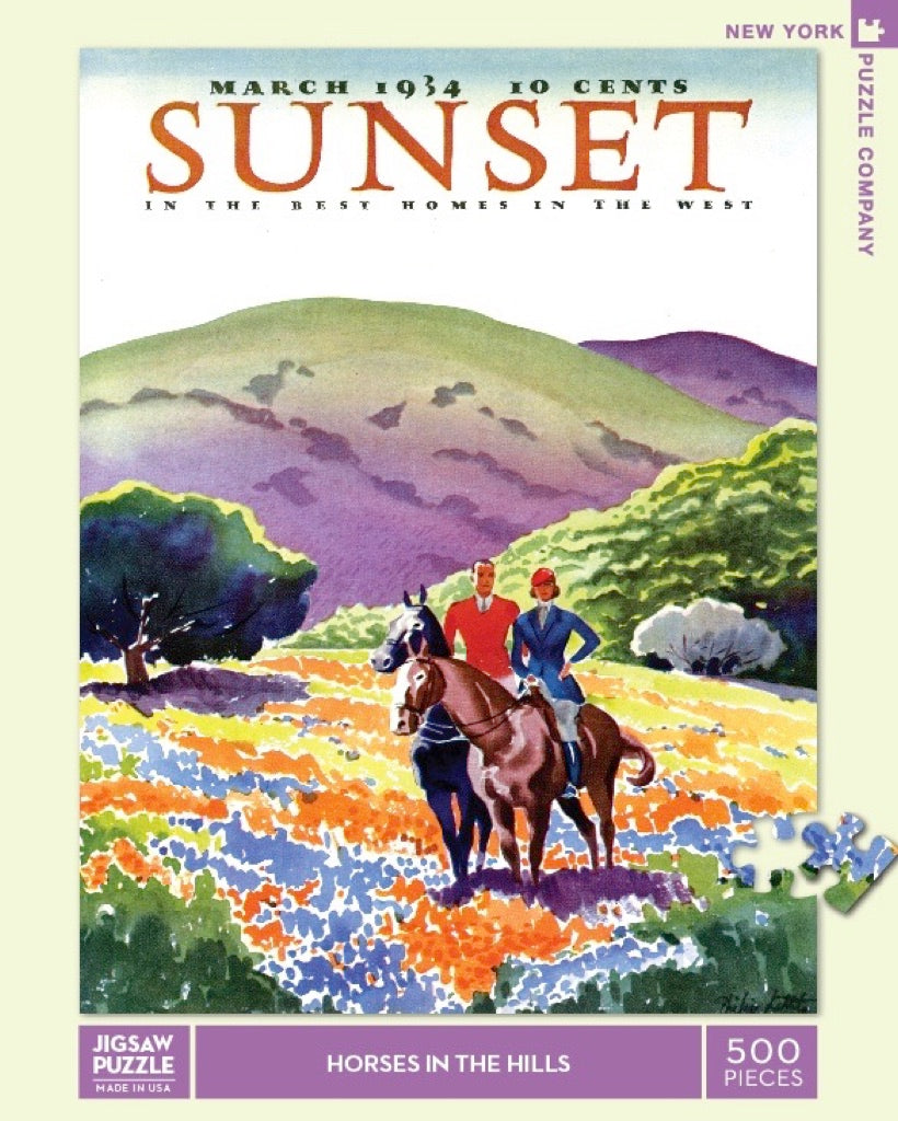 Horses in the Hills 500 Piece Puzzle - Quick Ship - Puzzlicious.com
