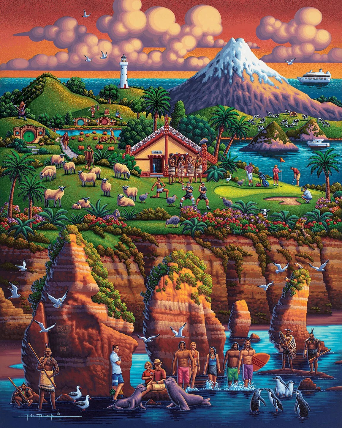 New Zealand North 500 Piece Puzzle - Quick Ship - Puzzlicious.com