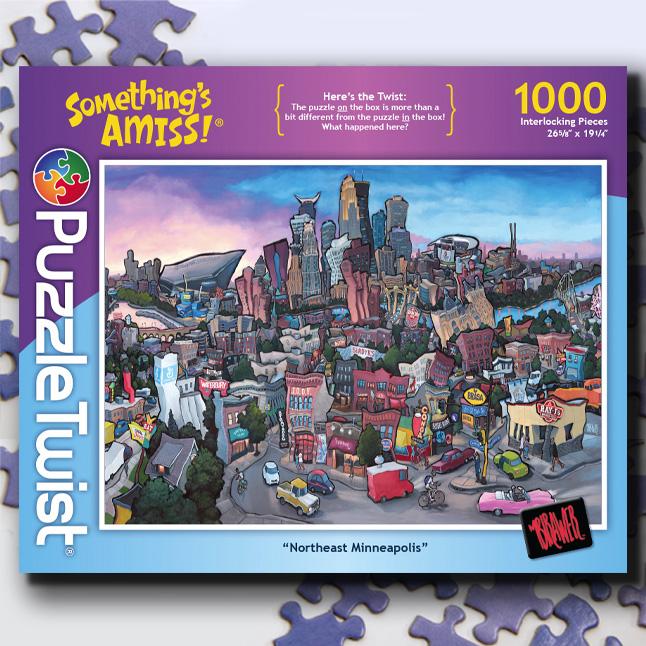 Northeast Minneapolis 1000 Piece Puzzle Twist Jigsaw Puzzle - Quick Ship