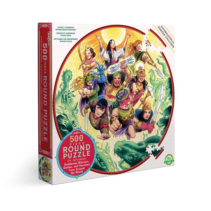 Goddesses and Warriors 500 Piece Round Puzzle - Quick Ship - Puzzlicious.com