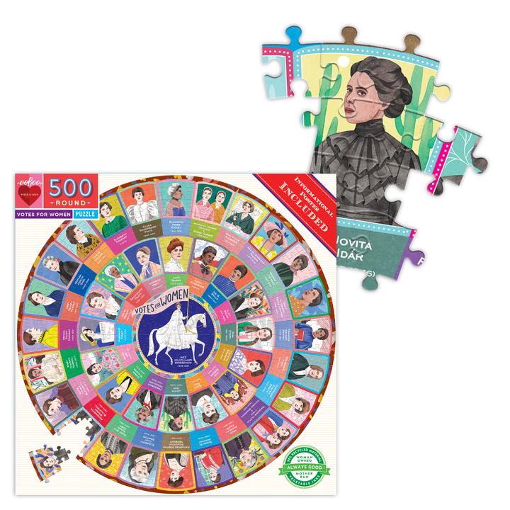 Votes for Women 500 Piece Round Puzzle - Quick Ship - Puzzlicious.com