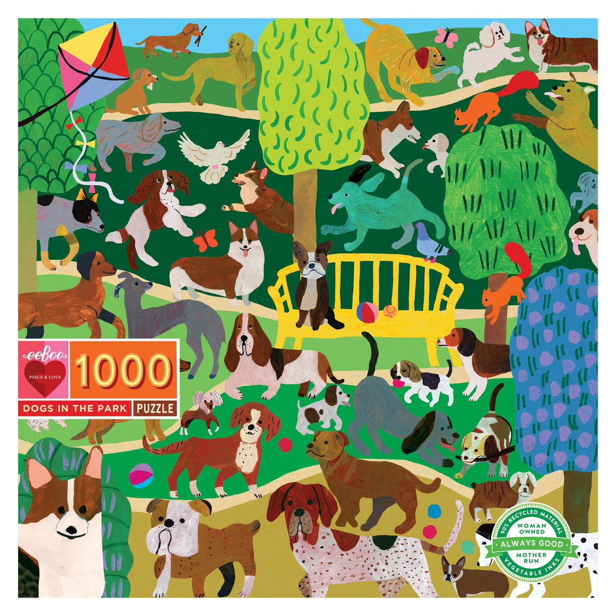 Dogs in the Park 1000 Piece Puzzle - Quick Ship - Puzzlicious.com