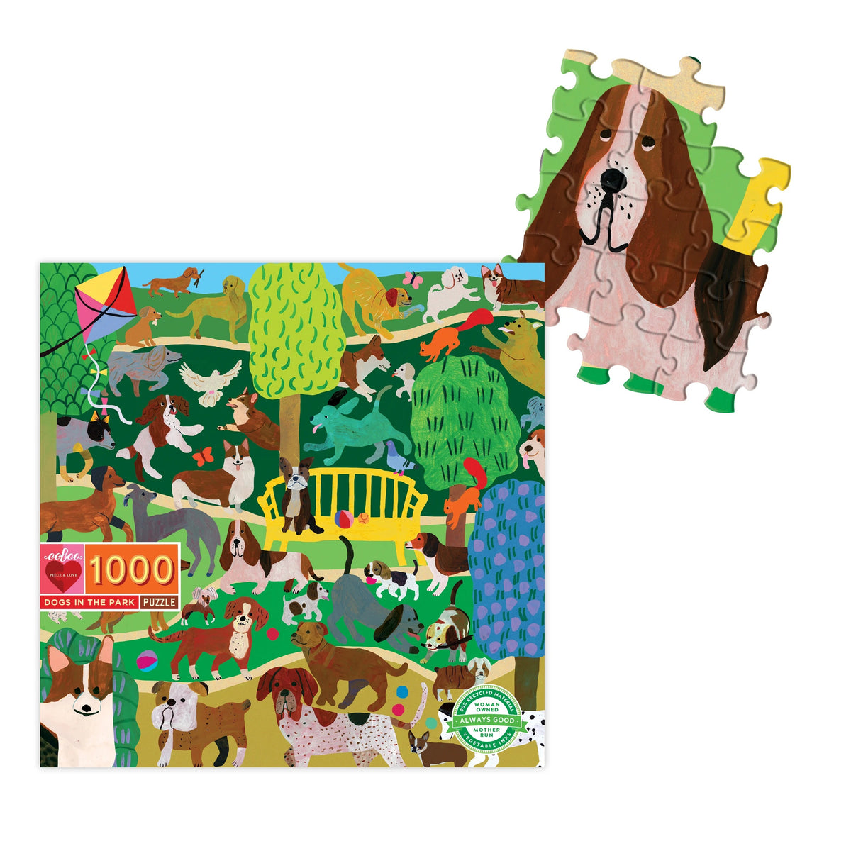 Dogs in the Park 1000 Piece Puzzle - Quick Ship - Puzzlicious.com