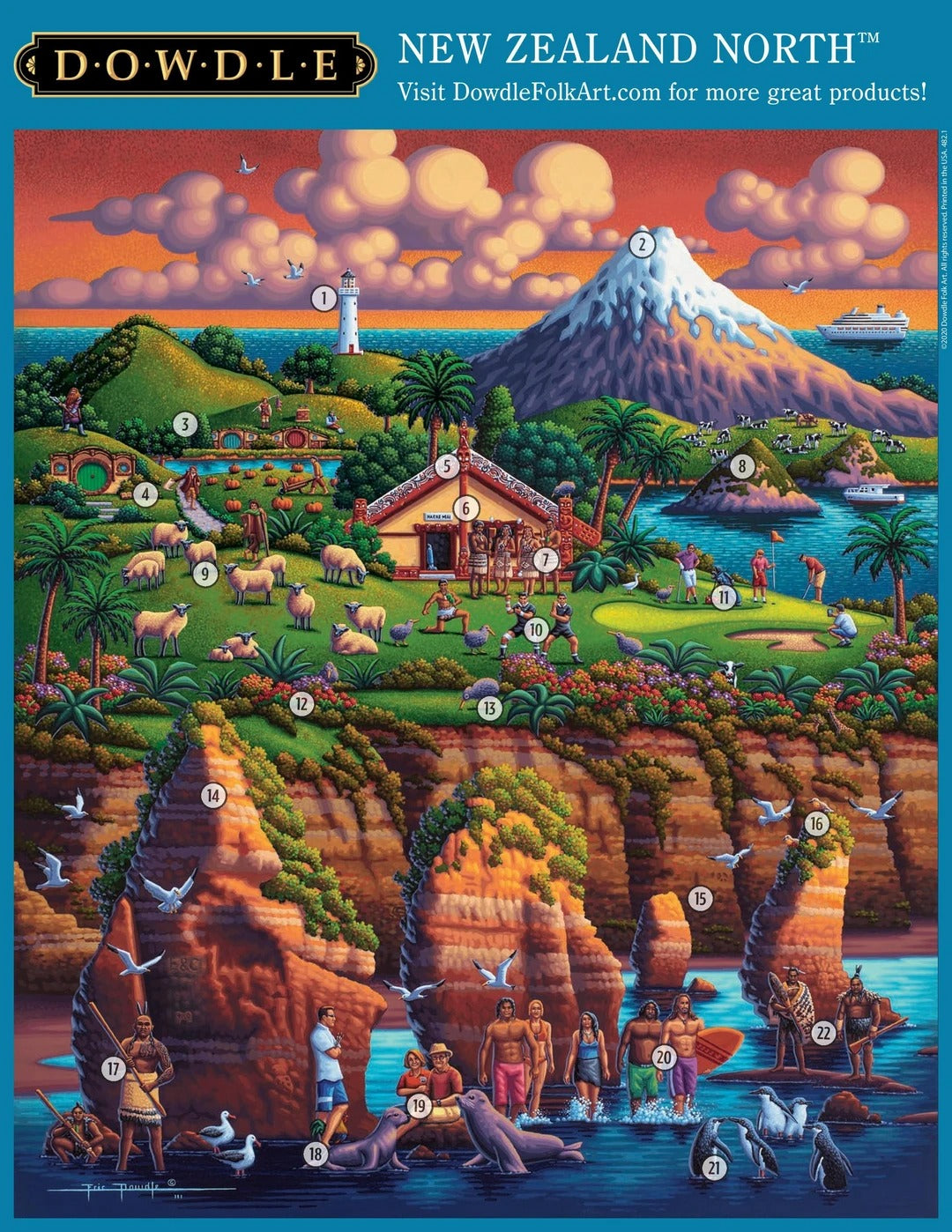 New Zealand North 500 Piece Puzzle - Quick Ship - Puzzlicious.com