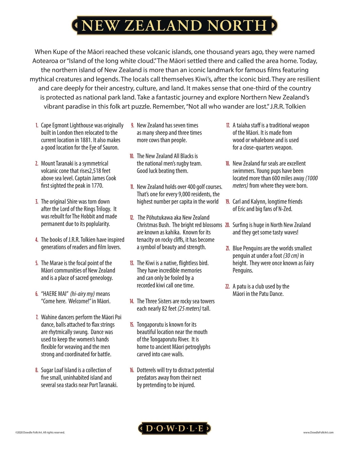 New Zealand North 500 Piece Puzzle - Quick Ship - Puzzlicious.com