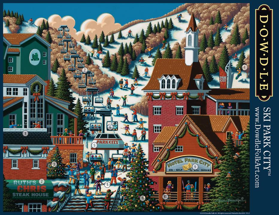 Ski Park City 500 Piece Puzzle - Quick Ship - Puzzlicious.com