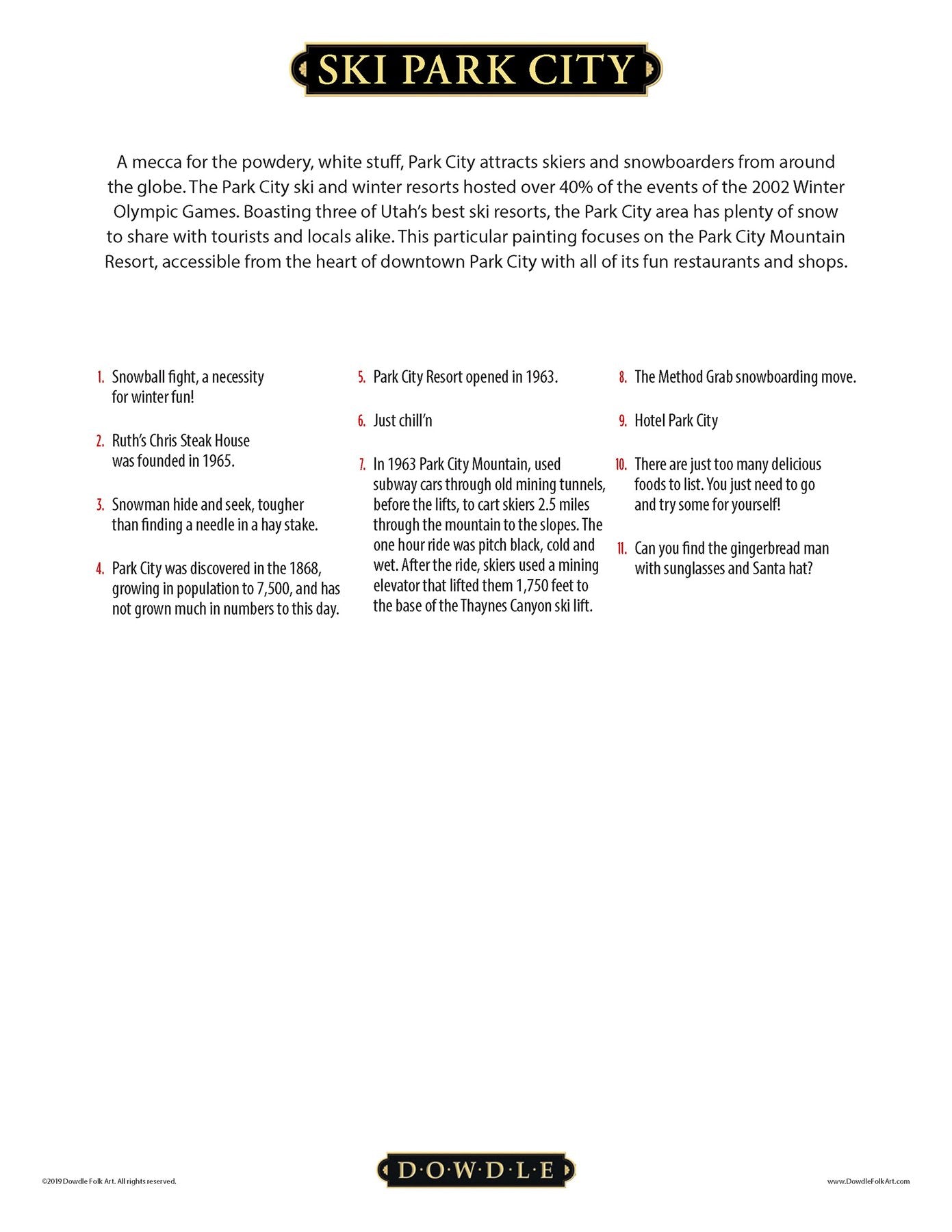 Ski Park City 500 Piece Puzzle - Quick Ship - Puzzlicious.com