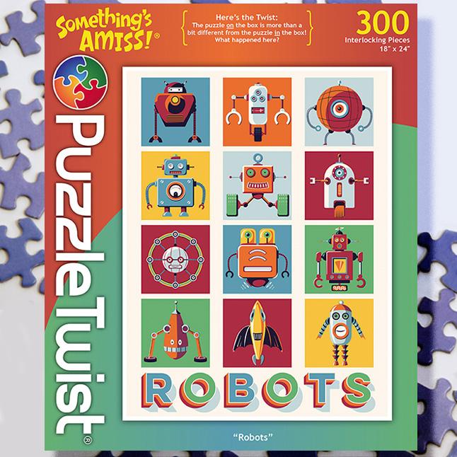 Robots 300 Piece Puzzle Twist Jigsaw Puzzle - Quick Ship - Puzzlicious.com