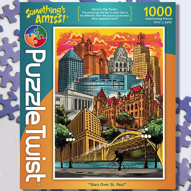 Stars Over St. Paul 1000 Piece Puzzle Twist Jigsaw Puzzle - Quick Ship - Puzzlicious.com