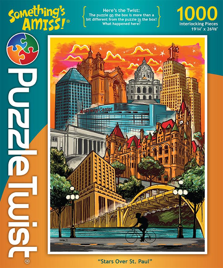 Stars Over St. Paul 1000 Piece Puzzle Twist Jigsaw Puzzle - Quick Ship - Puzzlicious.com