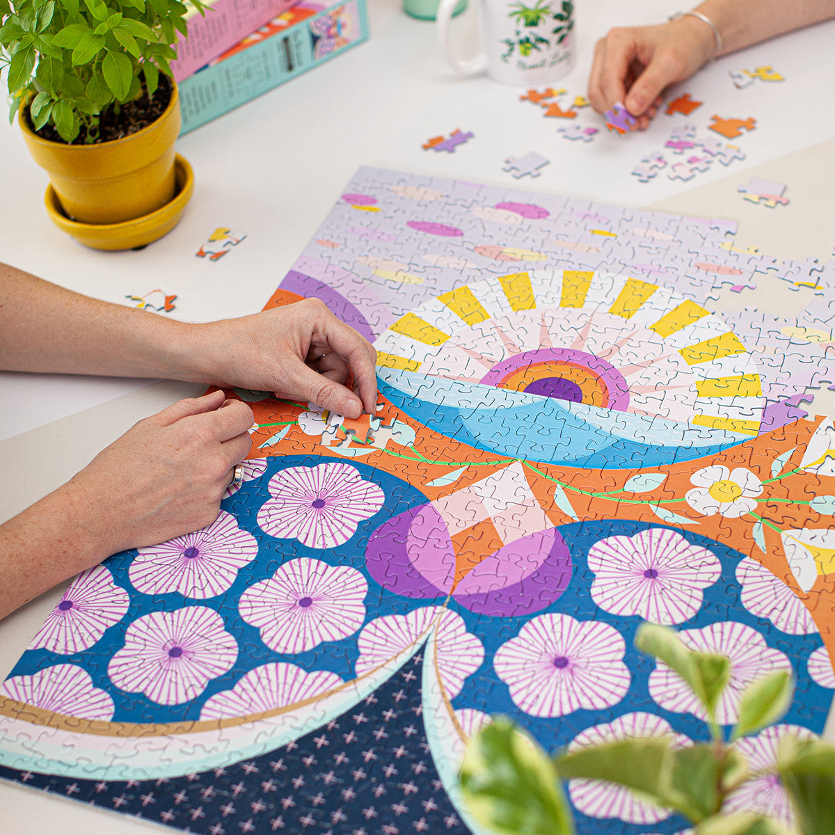 Sunshine Flowers 500 Piece Puzzle - Quick Ship - Puzzlicious.com