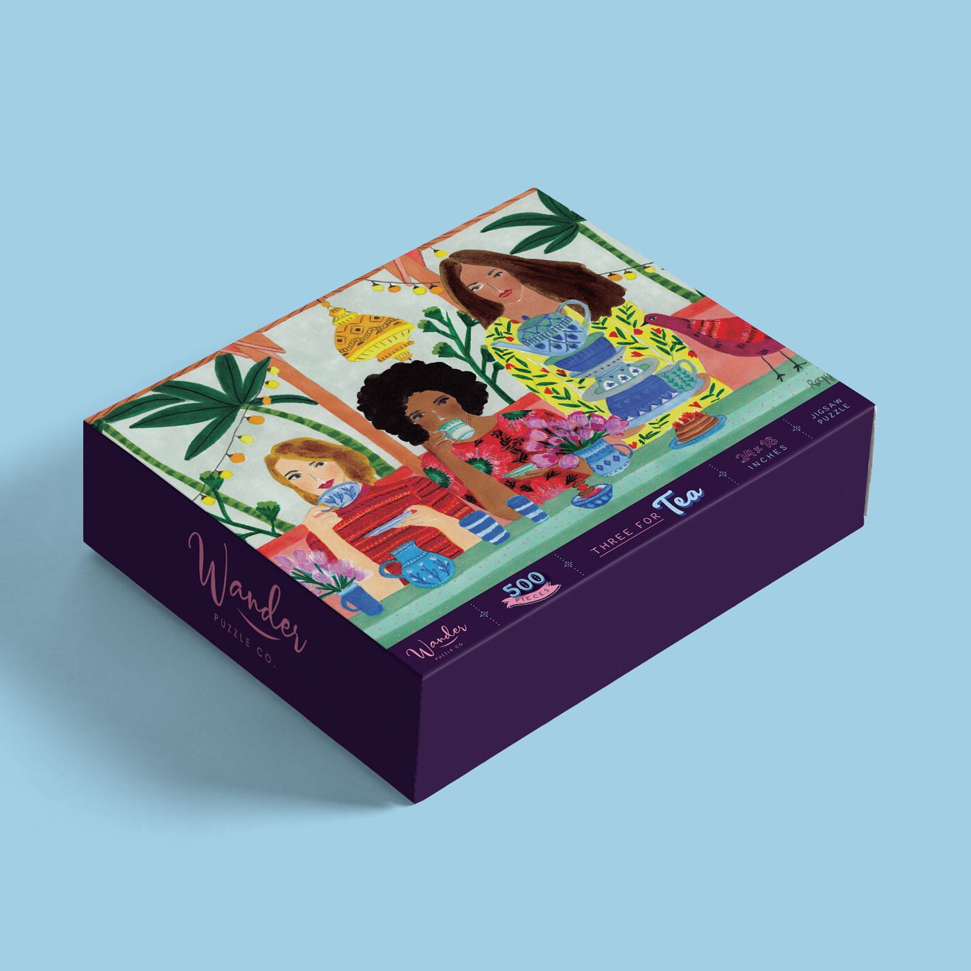 Three for Tea - 500 Piece Puzzle - Quick Ship - Puzzlicious.com