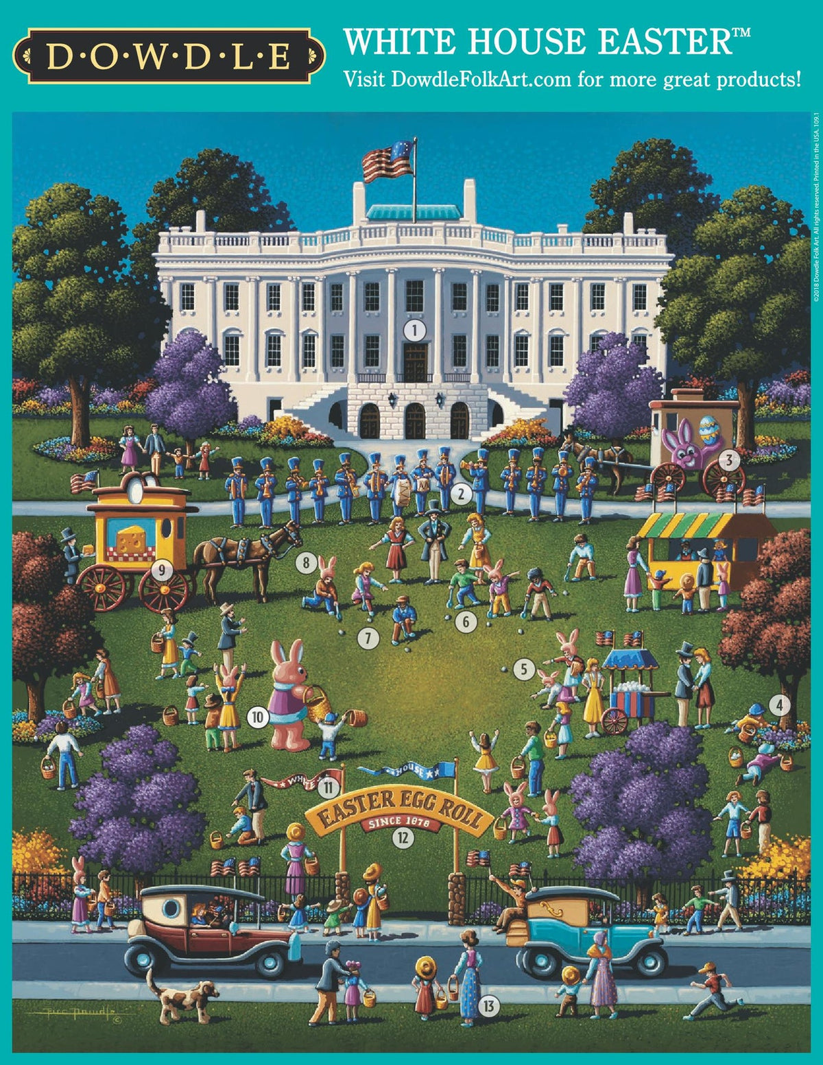 White House Easter 500 Piece Puzzle - Quick Ship
