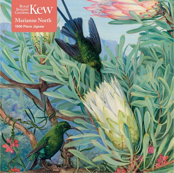 Marianne North: Honeyflowers and Honeysuckers 1000 Piece Jigsaw Puzzle - Quick Ship - Puzzlicious.com