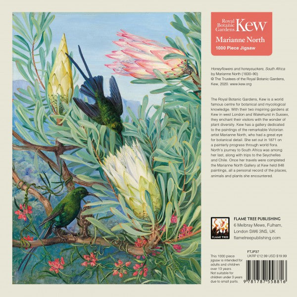 Marianne North: Honeyflowers and Honeysuckers 1000 Piece Jigsaw Puzzle - Quick Ship - Puzzlicious.com