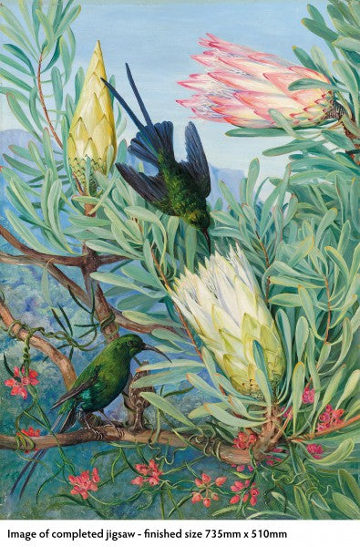 Marianne North: Honeyflowers and Honeysuckers 1000 Piece Jigsaw Puzzle - Quick Ship - Puzzlicious.com