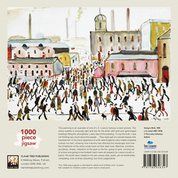 L.S. Lowry: Going to Work 1000 Piece Jigsaw Puzzle - Quick Ship - Puzzlicious.com